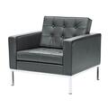 Aron Living Lounge Chair Leather - Black AL10028